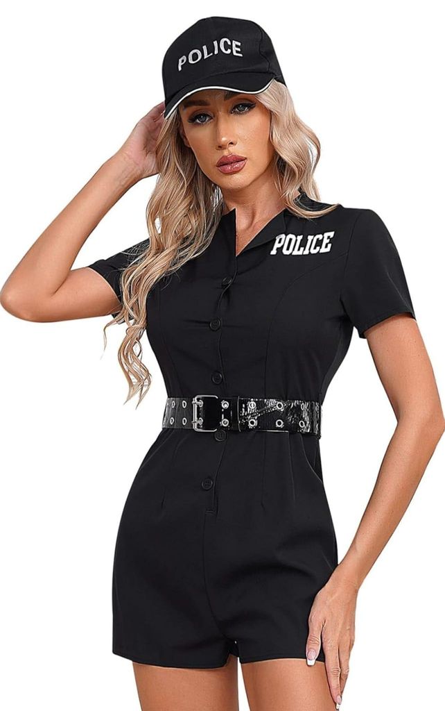 Dámsky policajný kostým - policajná uniforma, jednodielny Obrázok produktu 