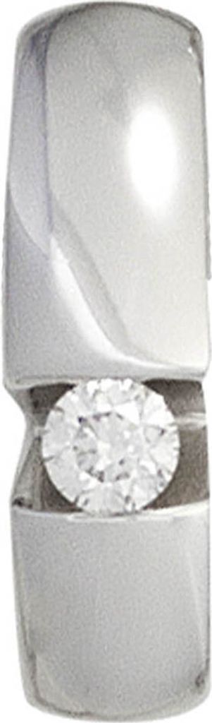 Anhänger mit Diamant Brillant 0,10 Ct. 585 Gold Weißgold Halsschmuck Damen