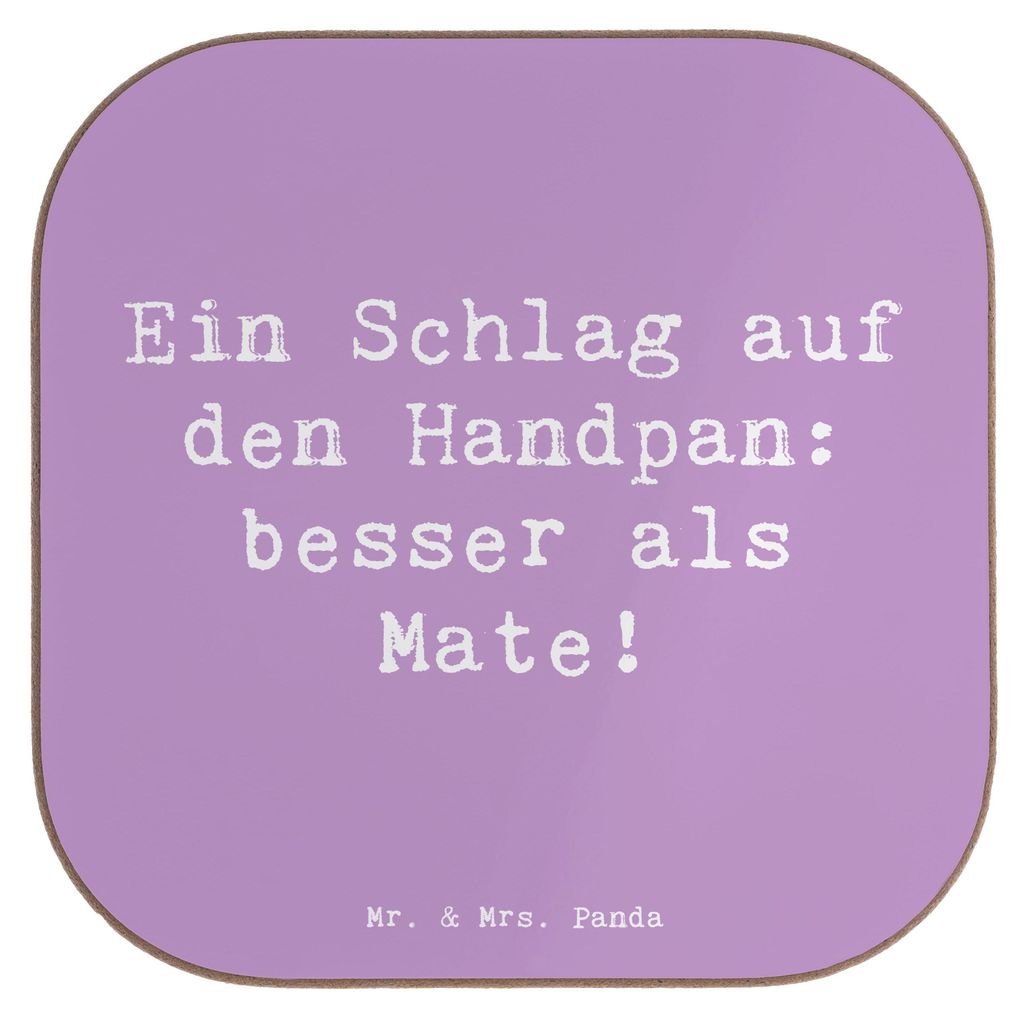 Mr. & Mrs. Panda Untersetzer für Gläser Spruch Handpan Zauber - Lavendeltraum - Geschenk, Klangschalen, Meditation, Lernen, Tischuntersetzer, Ins...