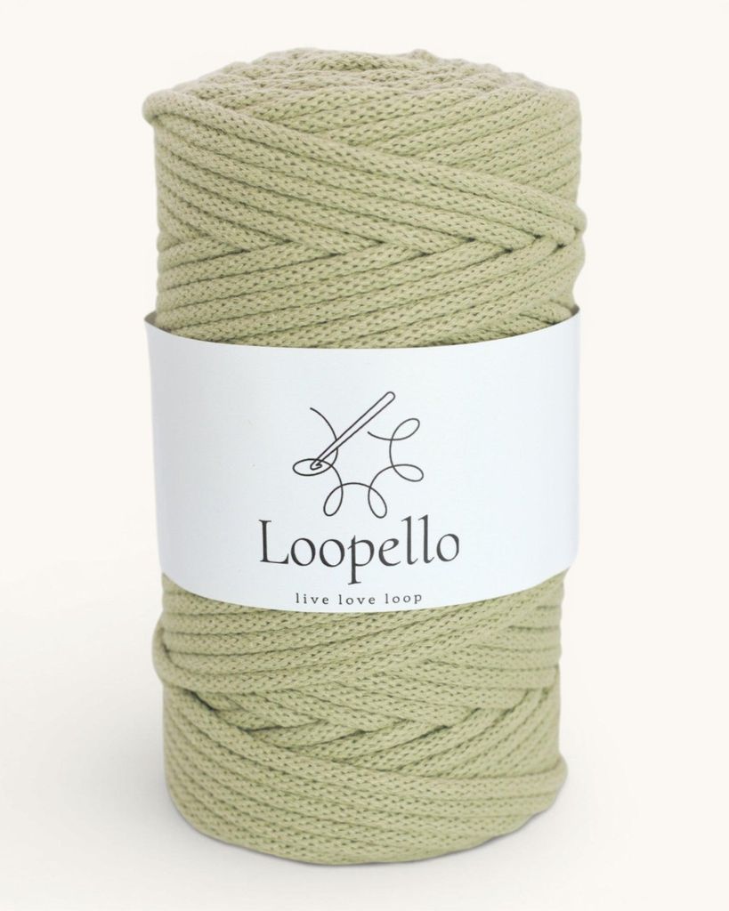 Loopello Baumwollkordel Classic 5 mm 100 m – Salbei Produktbild 