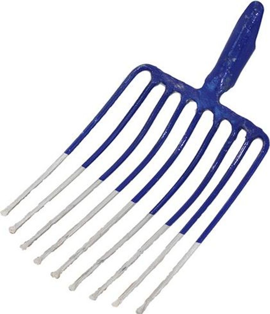 Steingabel, 9 Zinken blau/silber lackiert Produktbild 