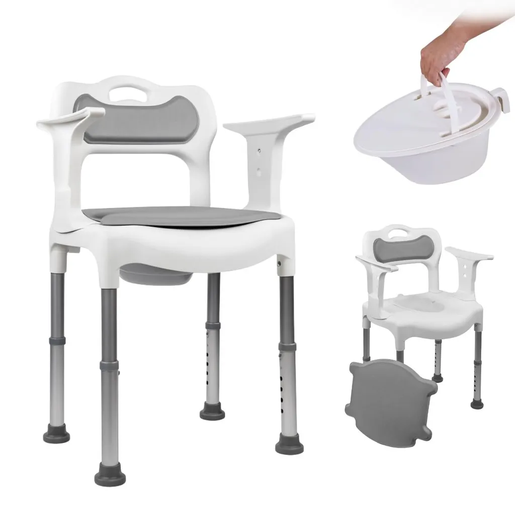 Toilettes portables pour adultes et chaise de douche inox Mobiclinic