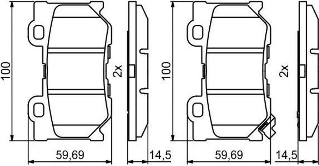 BOSCH 0 986 494 863 Bremsbelagsatz, Scheibenbremse OE D4060JL00J kompatibel mit 370 Z