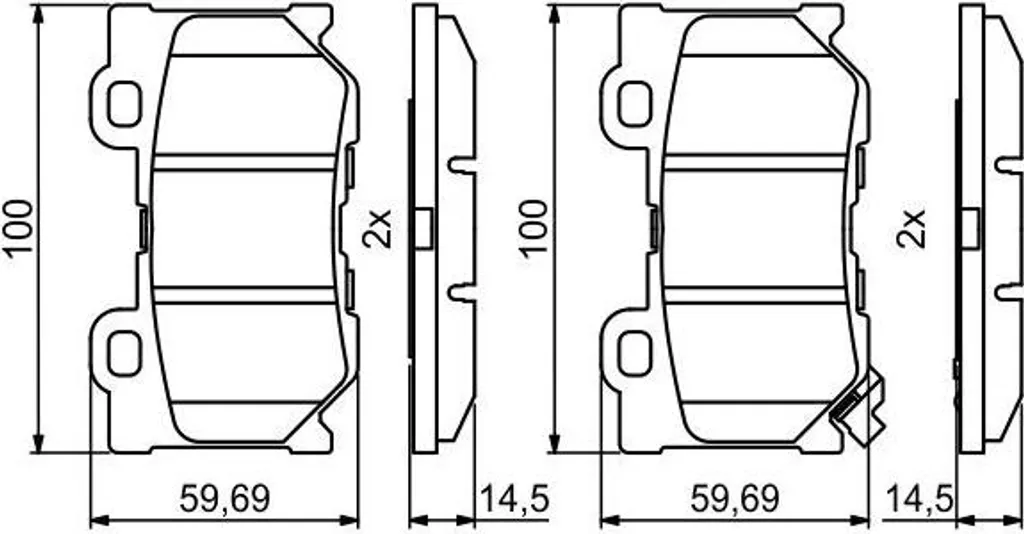 Stop bruits de freinage : Plaquettes Bosch pour Nissan 370 Z Z34 OE