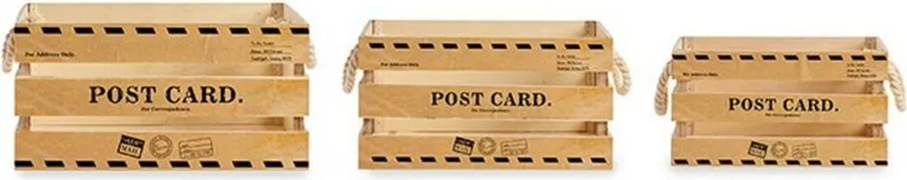 Decorazioni Parete Vintage Post Card Brown 30x20x40 - Set Esclusivo