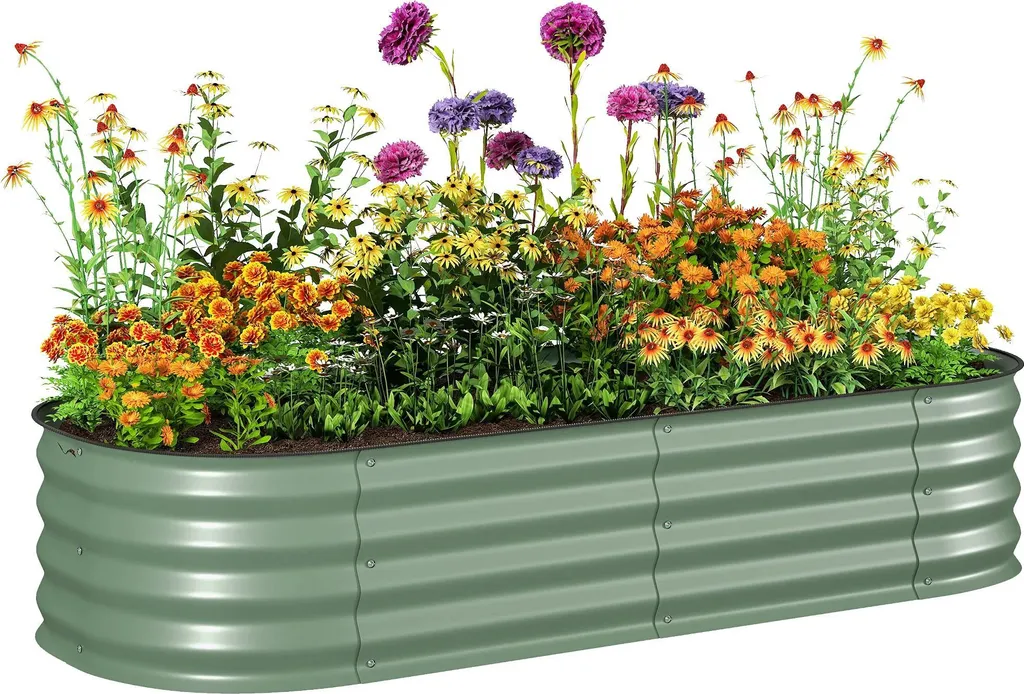 Jardinière surélevée anti-corrosion 150x62x30 cm sans fond pour drainage