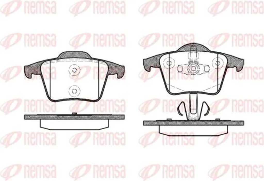 Plaquettes de Frein REMSA 1044.00 pour Classe C et Renault Trafic II