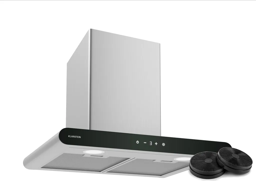 Klarstein CurveVent Hotte Murale 60cm 700 m³/h Classe A+ Tactile Noir