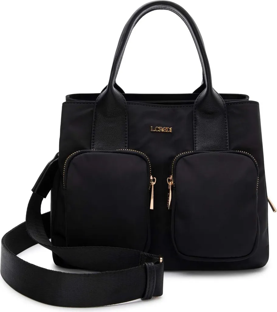 L.CREDI borsetta borsa a tracolla Penelope Hand Bag Black nero