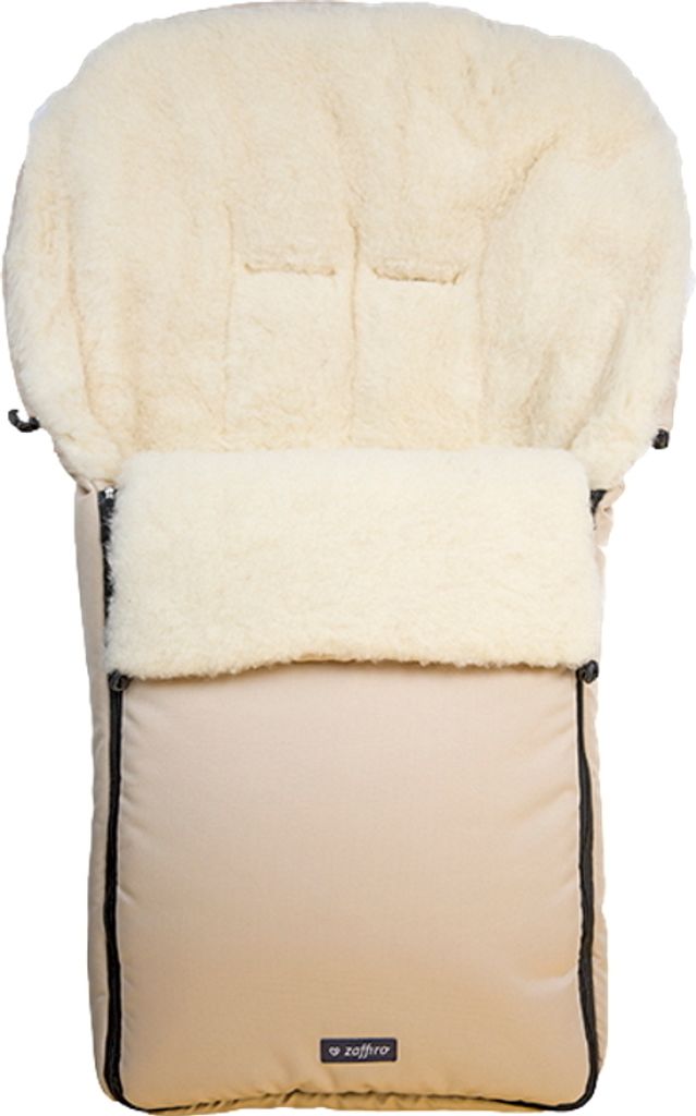 Zaffiro Universal Fußsack mit Wolle für Buggy und Sportsitz, wind- und wasserdicht, beige S6 -1.1