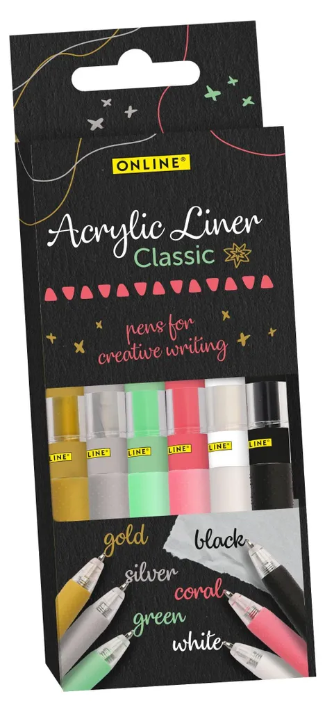 Linols Acryliques Eurostyle anti-craquelures, Kit 6 Tubes Couleurs Vives