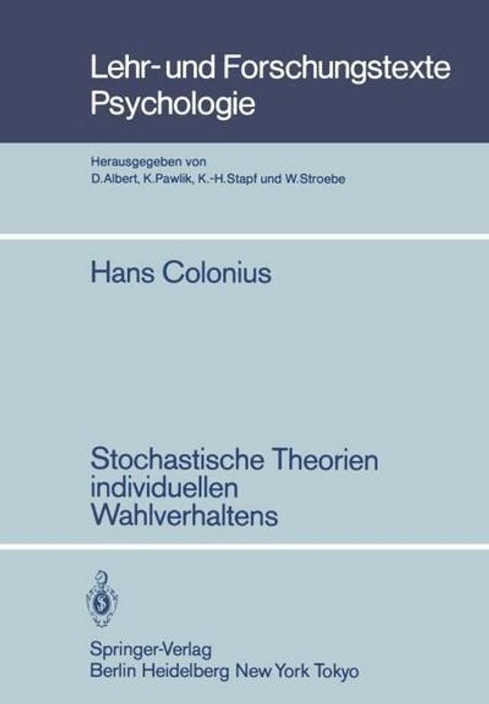 Stochastische Theorien individuellen Wahlverhaltens