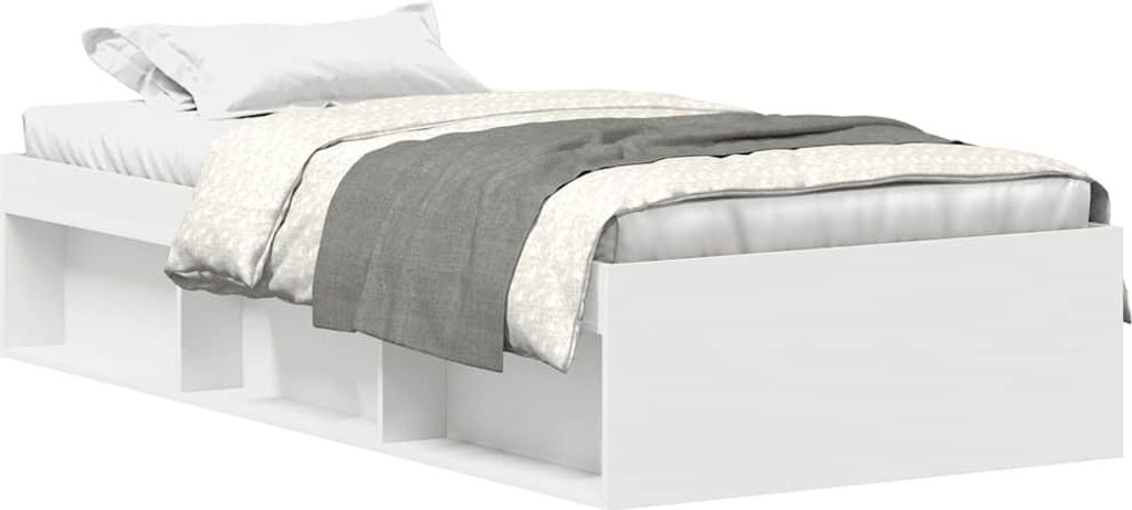 vidaXL Bettgestell Weiß 75x190 cm