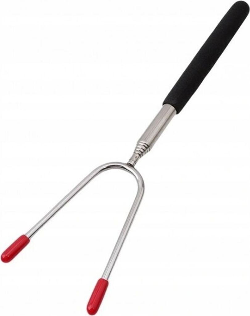 ausziehbare Grillgabel 72 cm Edelstahl silber Produktbild 9