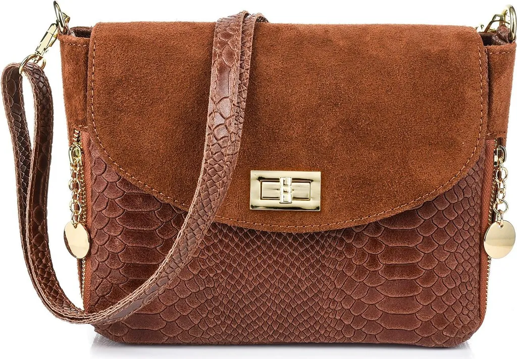 Sac à bandoulière italien en cuir serpent pour vos sorties et soirées chic