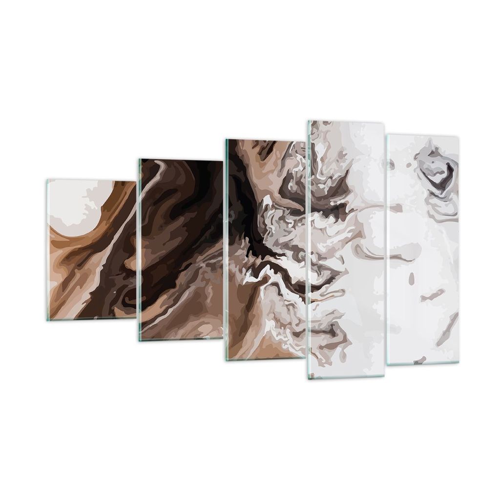 Bilder auf glas - Abstraktion modern - 100x60cm - Glasbilder - Wandbilder - Kunstdruck - zum Aufhängen bereit - Wanddekoration aus Glas - Glas Bil...