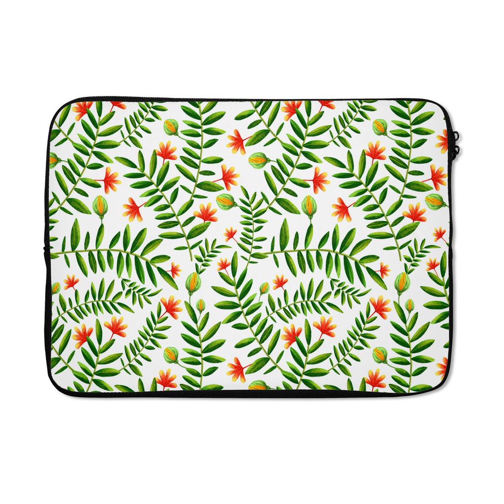 MuchoWow Laptop Hülle 13 Zoll Dschungel - Blätter - Flora Laptoptasche - Laptophülle - Sleeve - Rundumschutz