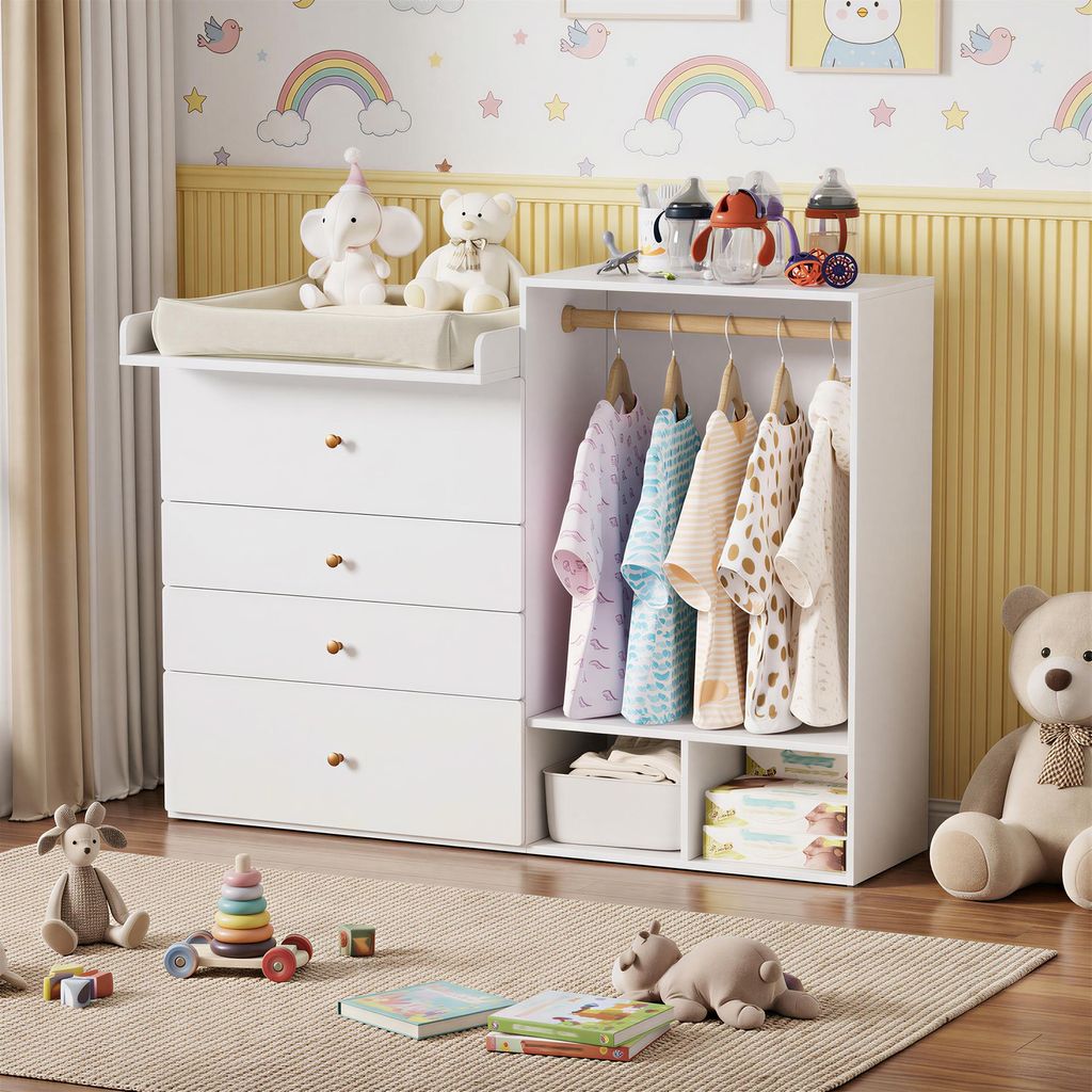 Wickelkommode mit Wickeltisch, Baby Wickeltisch mit Produktbild 