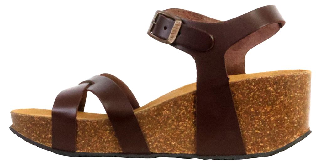 So Final Leder Keilsandalen