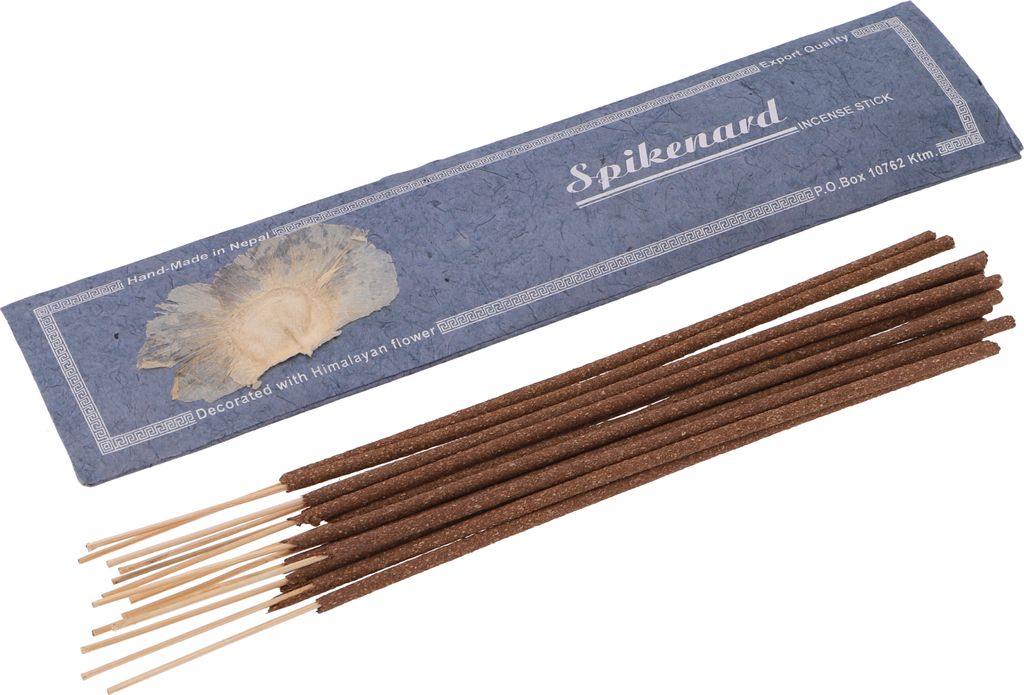 Handmade Räucherstäbchen aus Nepal, Himalayan Flower Incense - Spikenard, Blau, 22,5*5*0,3 cm, Räucherstäbchen aus Tibet, Nepal