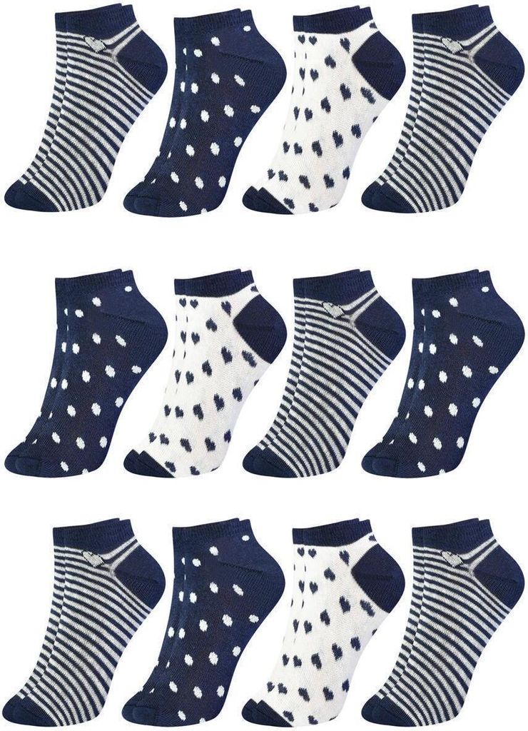 MEGAGROUP 12 Paar Mädchen Socken Sneakersocken Kindersocken Produktbild 