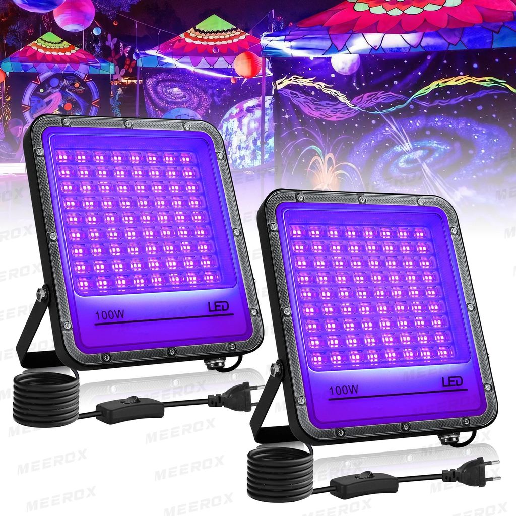 UV LED reflektor – 100W vonkajšie osvetlenie – 395 nm UV Obrázok produktu 