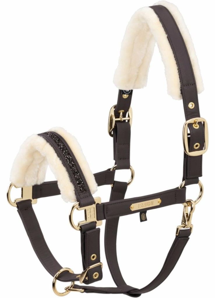 Eskadron Halfter FAUX LEATHER JEWEL FF black truffle Heritage HW 25/26, Größe:WE