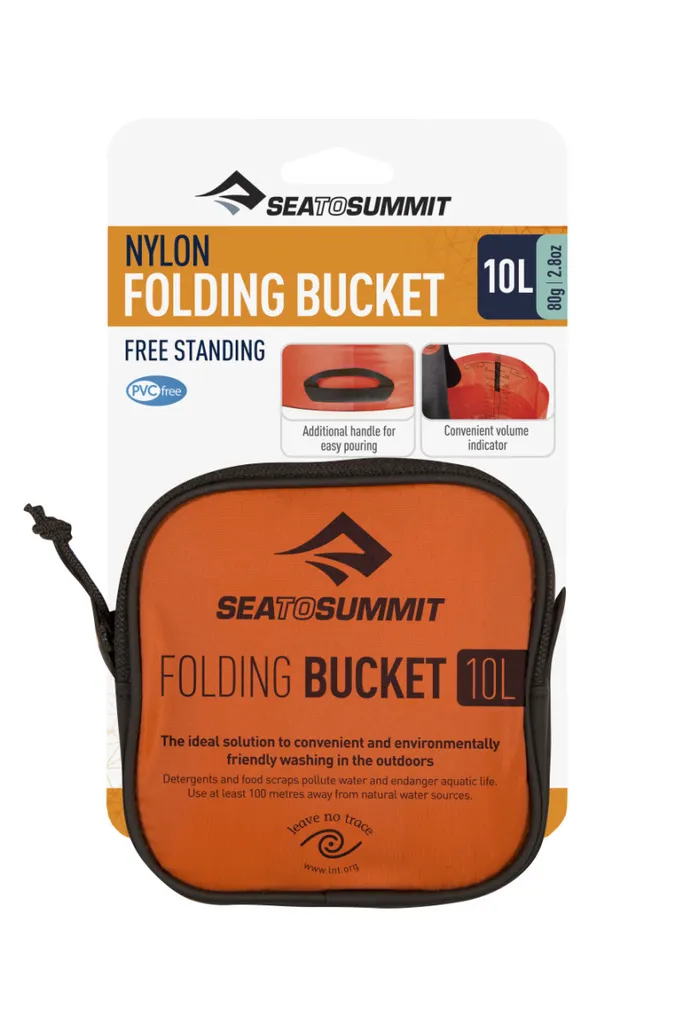 Seau pliant 10L Sea to Summit étanche - Nylon haute résistance bivouac
