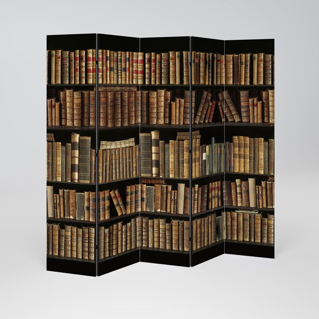 SpaceRebels Paravent Raumteiler - 5-teilig Raumtrenner, Druck 1-Seite - Raumtrenner - Trennwand Wohnung - Room Divider - Spanische Wand Deko Modern...