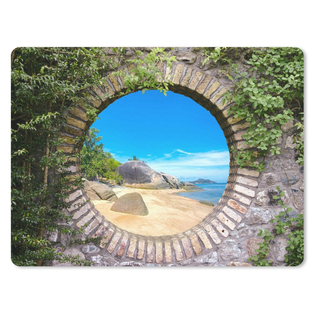 MuchoWow Mauspad Mousepad Sommer - Strand - Aussicht - Tropisch 40x30 cm - Mousepads - Maus Mat - Pad - Mausunterlage - Anti Rutsch
