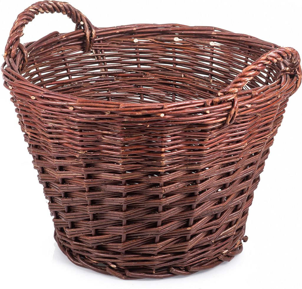 JIPRO Garten- und Holzkorb aus Weide Madera IV. - Weidenkorb - Ø 60(cm) x H 39(cm)