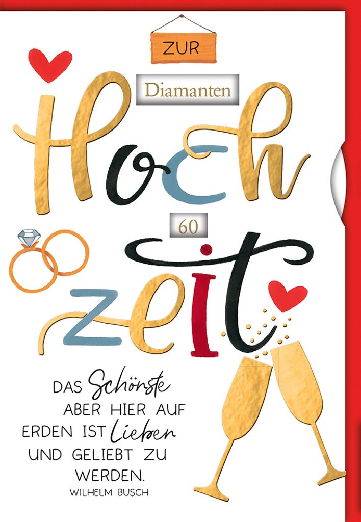 Hochzeitstag diverse - Glückwunschkarte im Format 11,5 x 17 Produktbild 