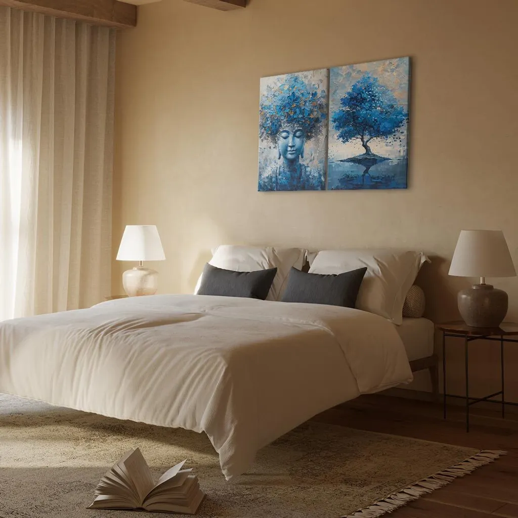 Murando Quadro Collage 2er Ritratti Surrealisti 120x90cm Blu XXL - 4