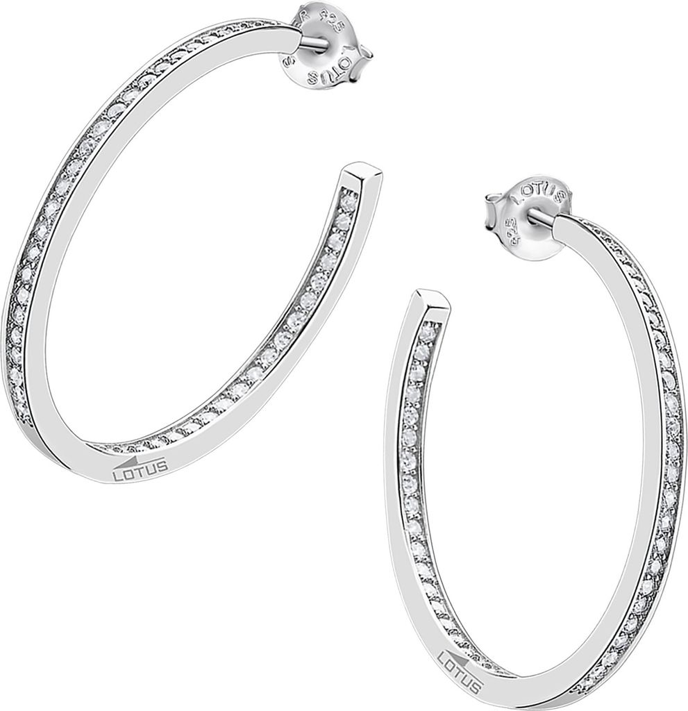 Lotus Silver Creolen 925er Silber Ohrringe Damen Produktbild 