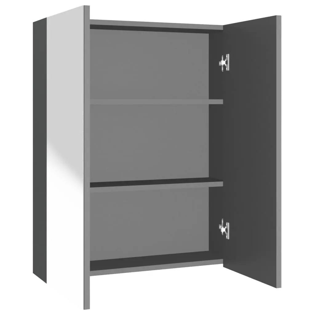 Armoire de toilette 60x15x75 cm MDF anthracite pour salle de bain chic