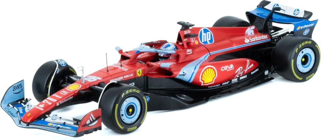 Bburago 18-16815L-1 - Modellauto - Ferrari SF-24 Miami Leclerc #16 (Maßstab 1:18) Sammler Motorsport