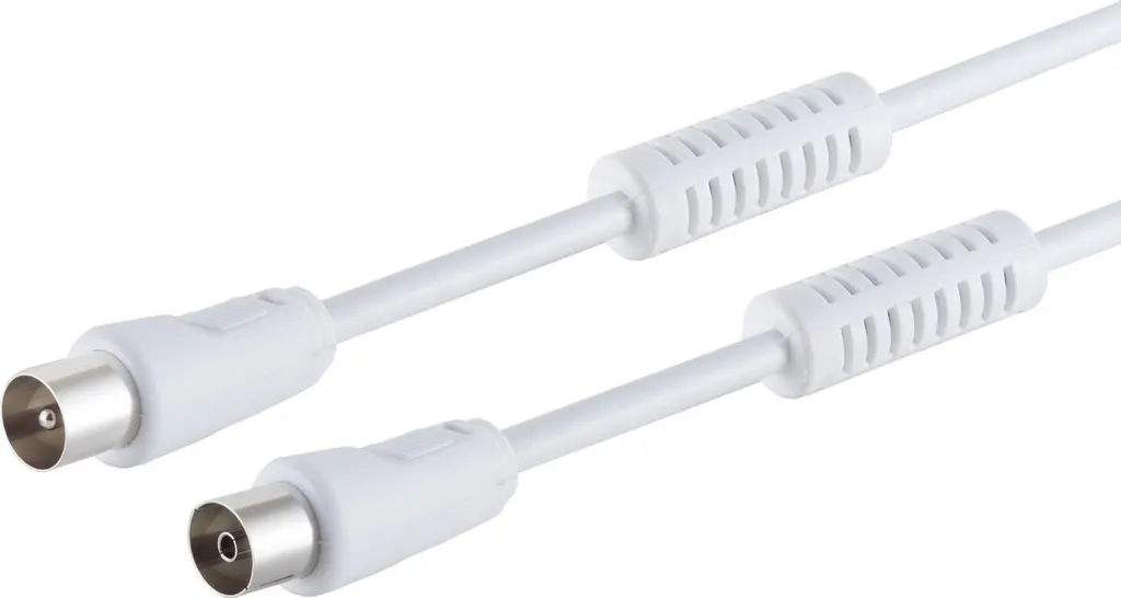 Câble d'antenne S/CONN 100 dB avec filtre de courant 1m blanc 80202-128