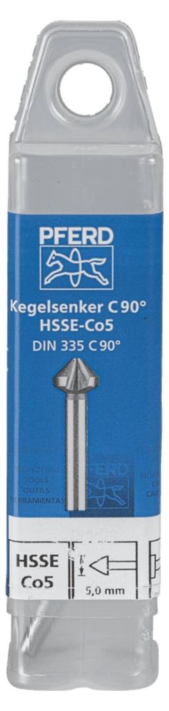 PFERD KES HSSE DIN 335 C90° 5,0, Bohrer, Elektro-Mehrzweckwerkzeug, Stahl, Eisenguss, Nicht-eisenhaltiges Metall, Bronze, Edelstahl, Aluminium, Ku...