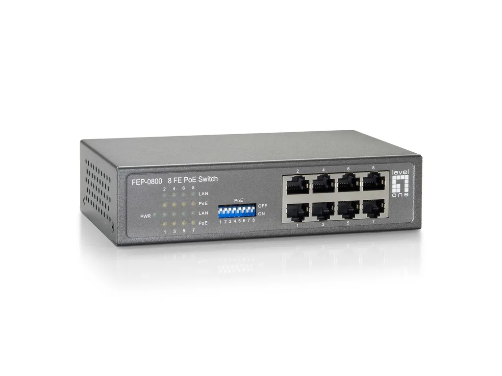 Switch PoE pour caméra IP LevelOne FEP-0800 unmanaged 8 ports