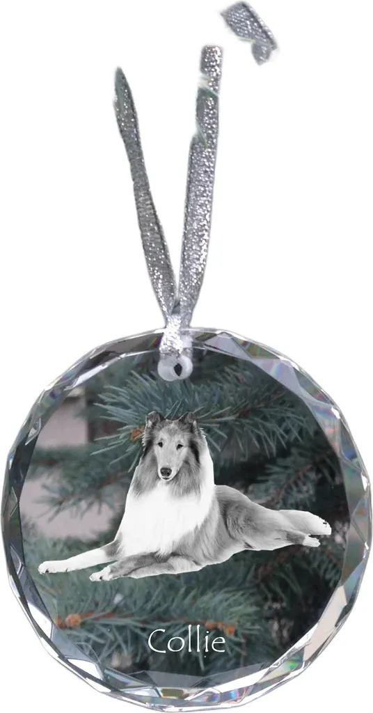 Collie a pelo ruvido in Cristallo Art-Dog: Decorazione Natalizia Personalizzata