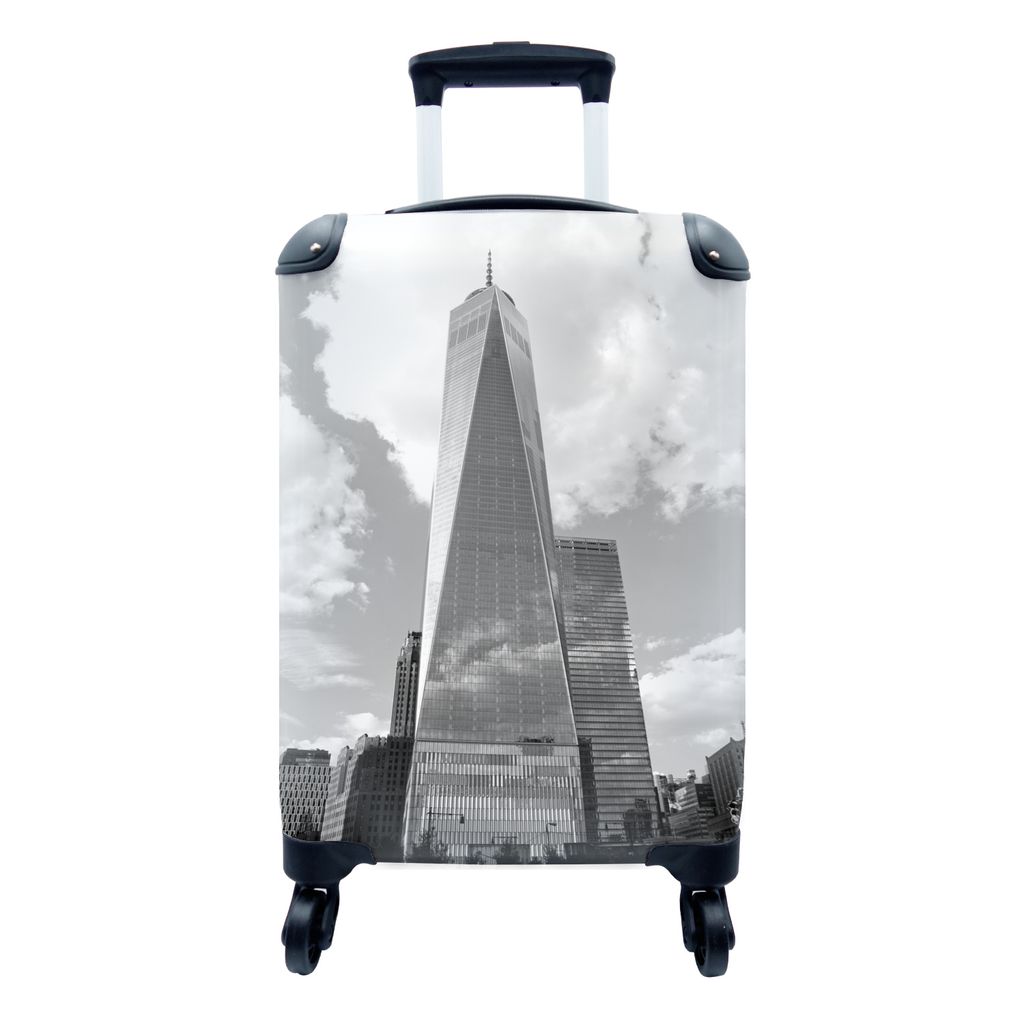 MuchoWow Koffer Handgepäck Trolley Rollkoffer Kleine Reisekoffer mit 4 Rollen - Das One World Trade Center in den Vereinigten Staaten im Sommer ...