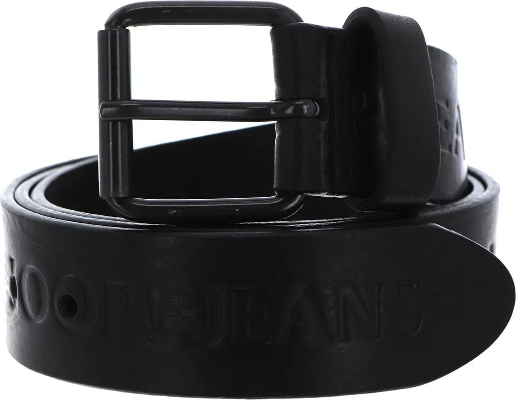 JOOP! Men's Jeans Belt 4,0 CM W100 Pelle Nera - Cintura Uomo Casual