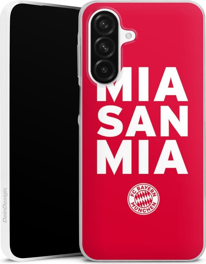 DeinDesign Slim Hülle für Samsung Galaxy A56 5G Silikon Case Ultra Dünn Handyhülle FC Bayern München FCB Mia San Mia