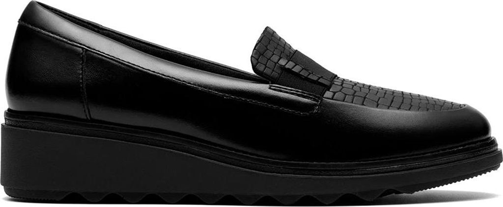 CLARKS Slipper Sharon mit ikonischer Sohle 1216 Black Leather 39,5