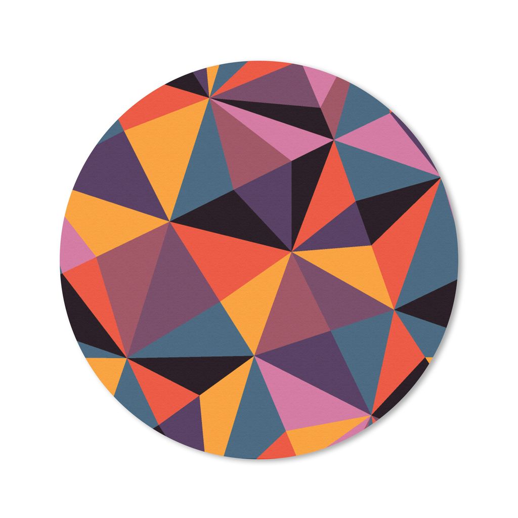 MuchoWow Mauspad Mousepad Geometrie - 3D - Dreieck - Muster 40x40 cm - Mousepads - Maus Mat - Pad - Mausunterlage - Schreibtisch Accessoires