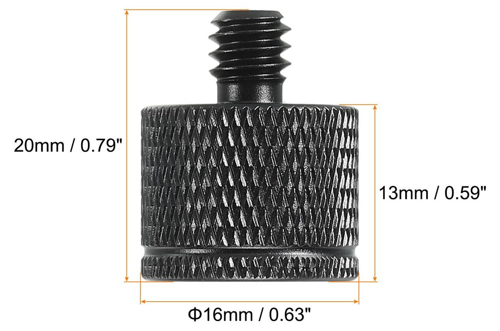 2 Pack Mikrofonst?nder Adapter M6 Buchse auf 1/4 Stecker Kamera Schraube Schwarz