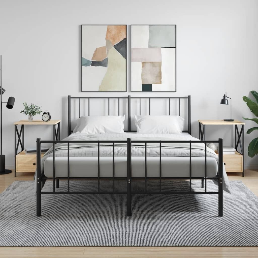 The Living Store Nachttische 2 Stk. Sonoma-Eiche 50x41x65 cm Holzwerkstoff