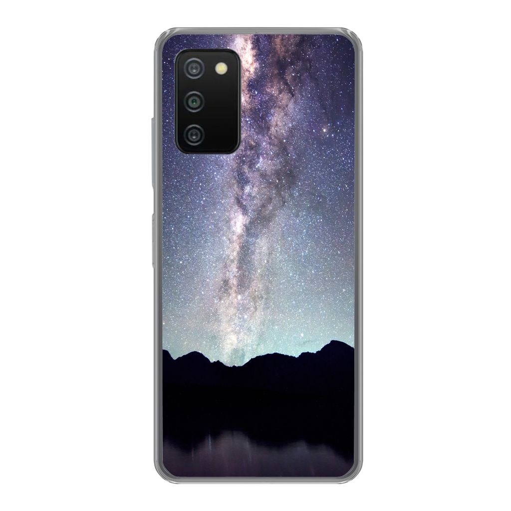 MuchoWow Handyhülle Schutzhülle Hülle für Samsung Galaxy A03s Universum - Galaxie - Sternenhimmel - Jungen - Mädchen - Kinder Silikon Softca...