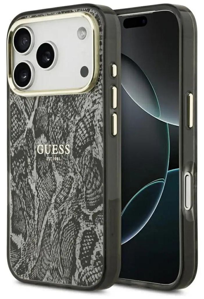 Etui Guess Python Motif Magsafe Do Iphone 17 Pro Czarny Image du produit 