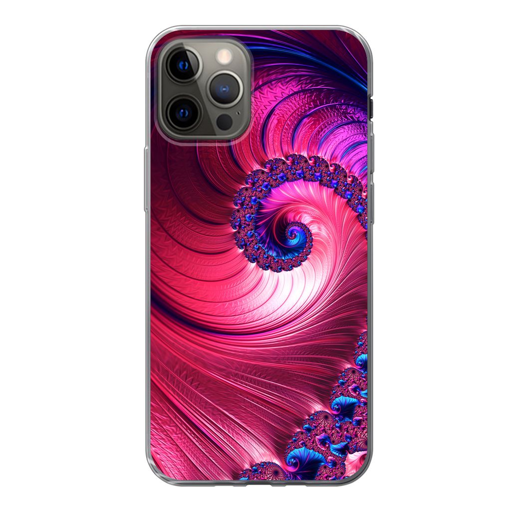 MuchoWow Handyhülle Schutzhülle Hülle für iPhone 13 Pro Spirale - Abstrakt - Farben Silikon Softcase Handy Hülle - Handy-Tasche